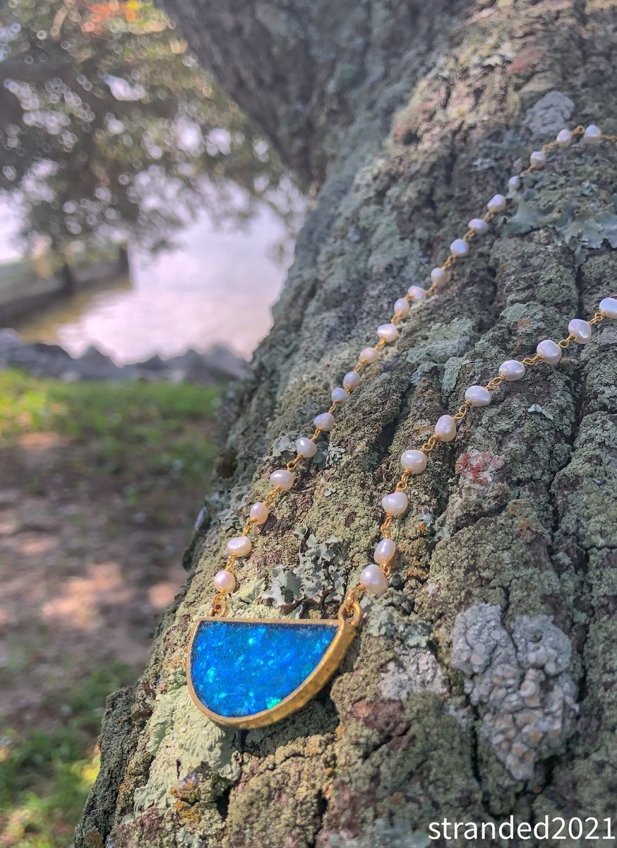 Lagoon Bezel Necklace