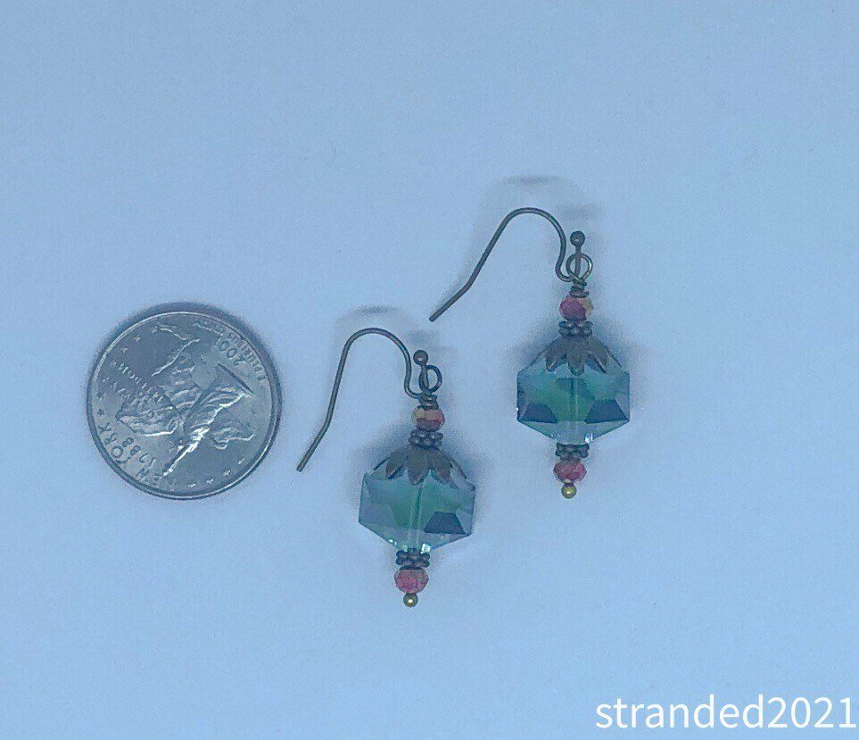 Vintage Glass Dangle Earrings