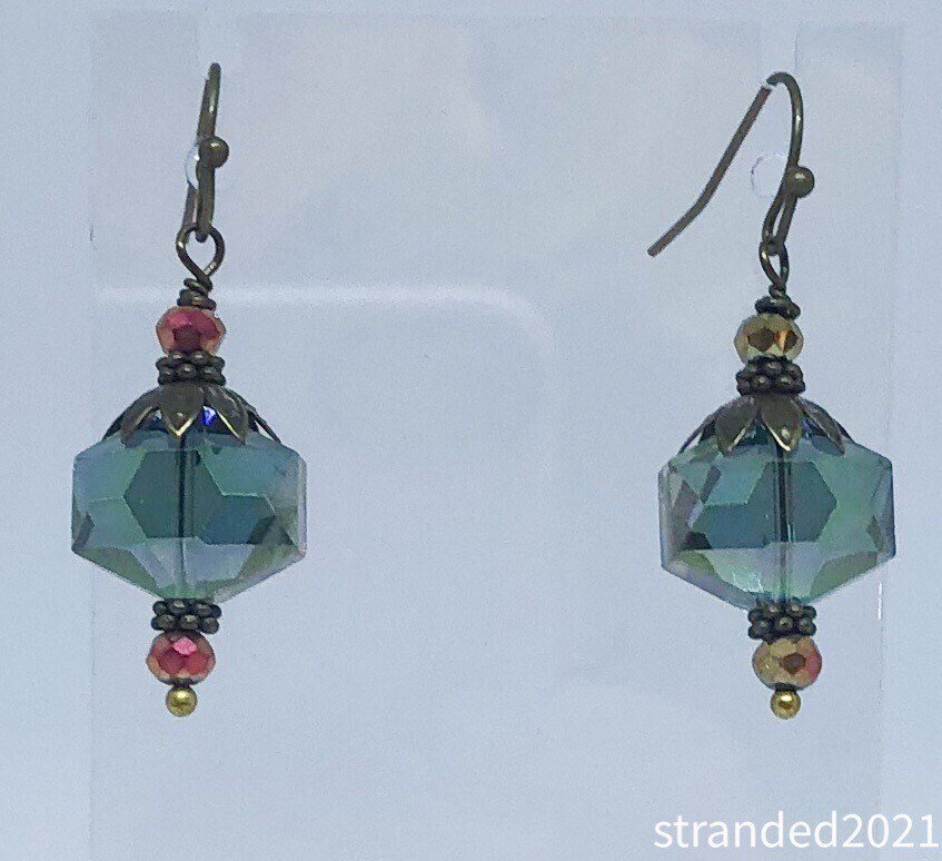 Vintage Glass Dangle Earrings