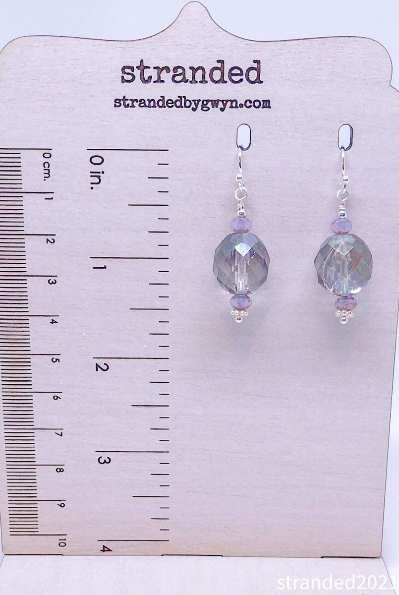 Lavender Crystal Earrings