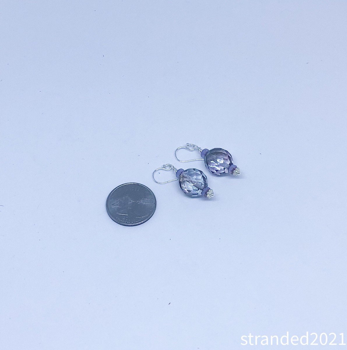 Lavender Crystal Earrings