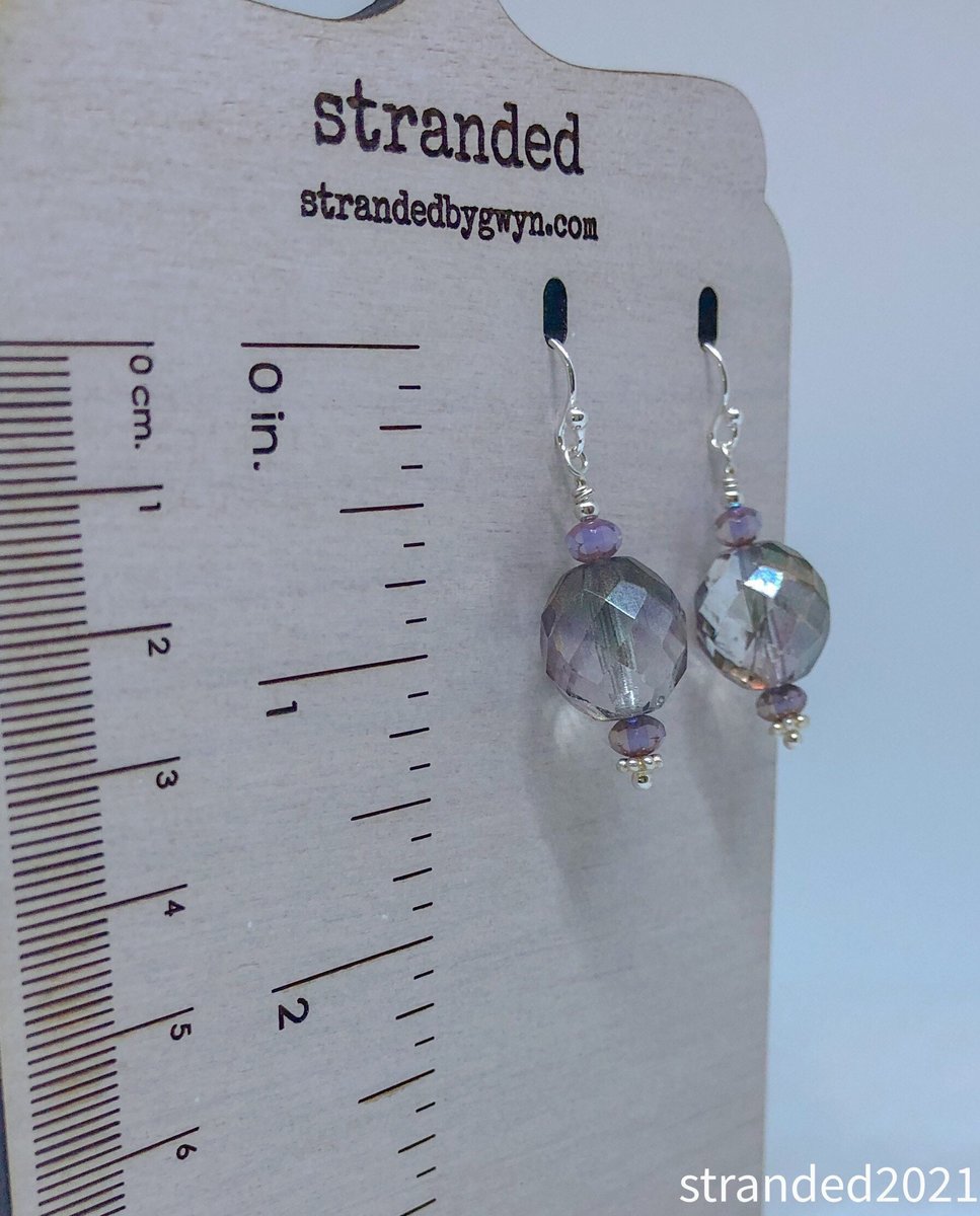 Lavender Crystal Earrings