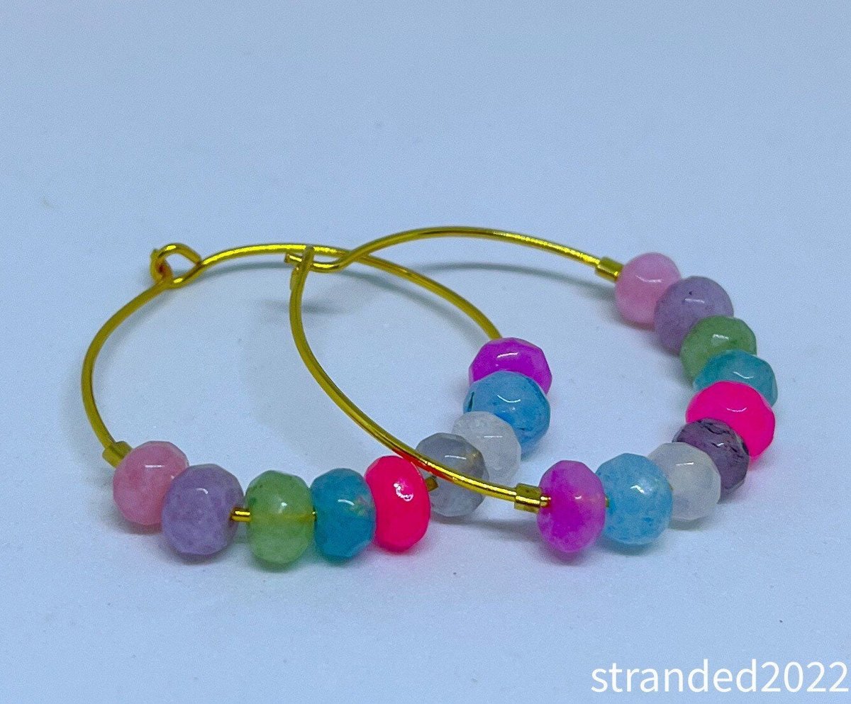 Candy Jade Hoop Earrings