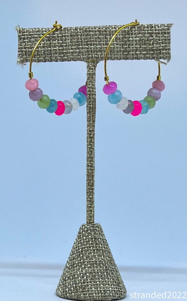 Candy Jade Hoop Earrings