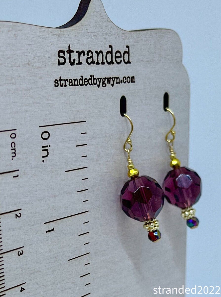 Burgundy Quartz Drop Earrings