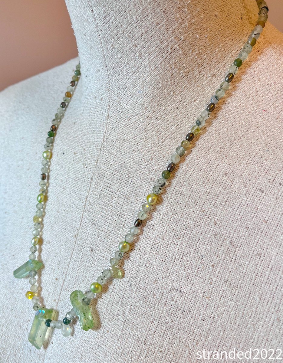 Green Mixed Gemstone Necklace