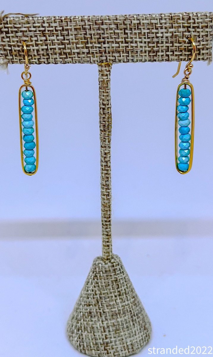 Faceted Howlite Framed Earrings