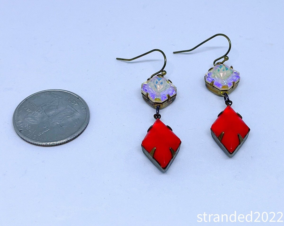 Etched Crystal Drop Earrings