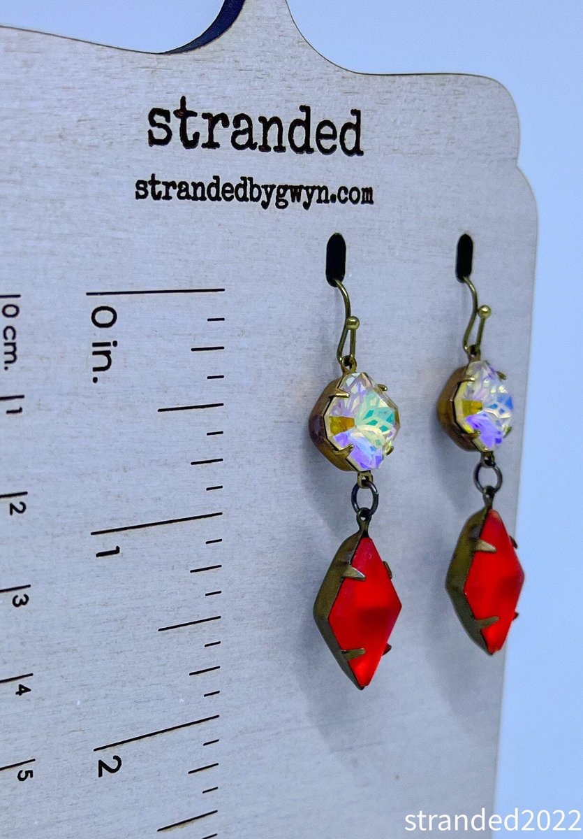 Etched Crystal Drop Earrings