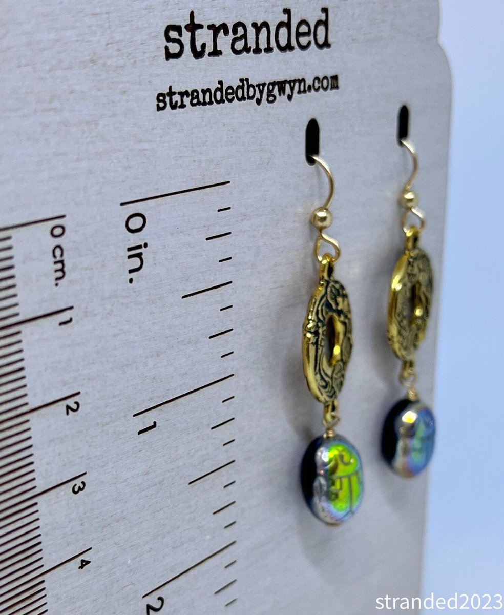 Scarab Dangle Earrings