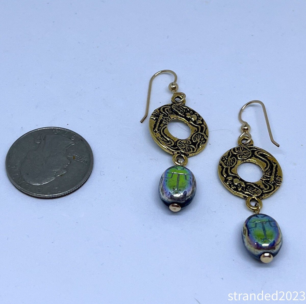 Scarab Dangle Earrings