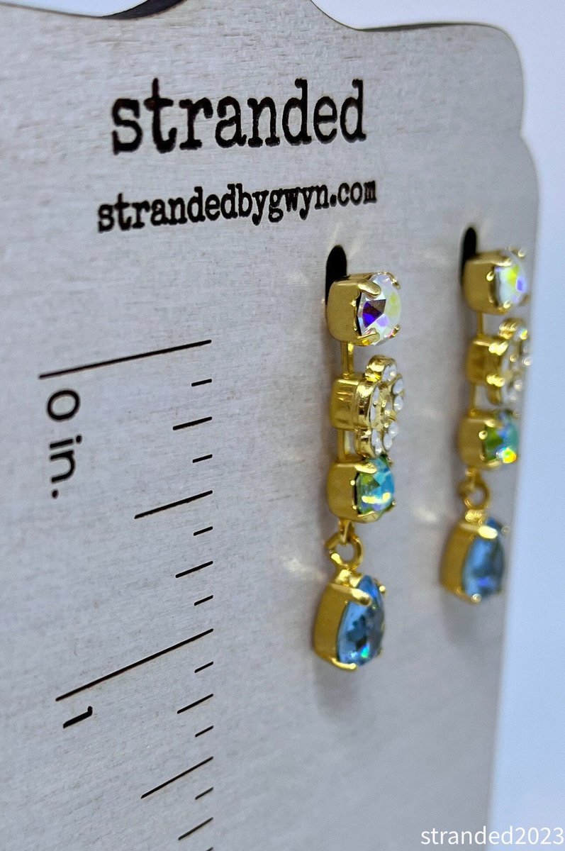 Hand-Set Crystal Daisy Drop Earrings