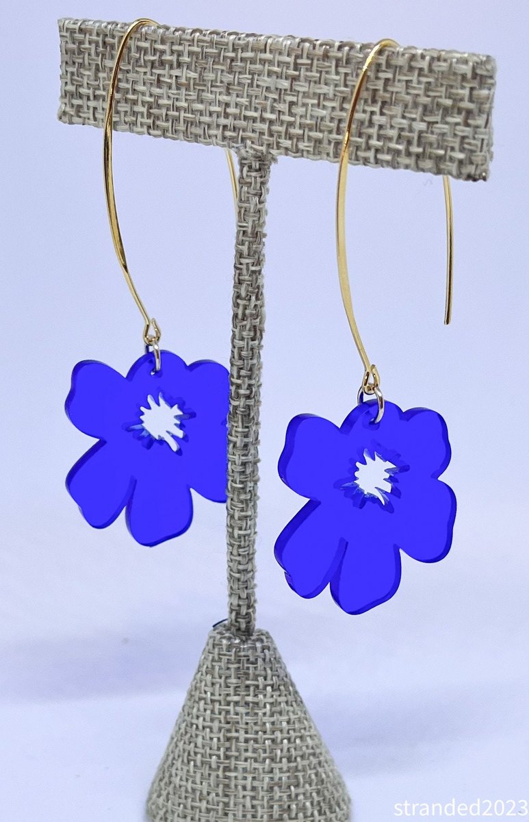 Acetate Flower Splash Earrings