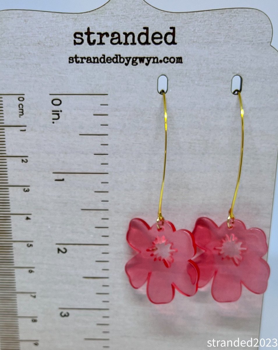 Acetate Flower Splash Earrings