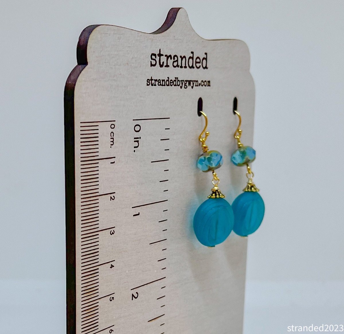 Tranquil Blue Glass Earrings