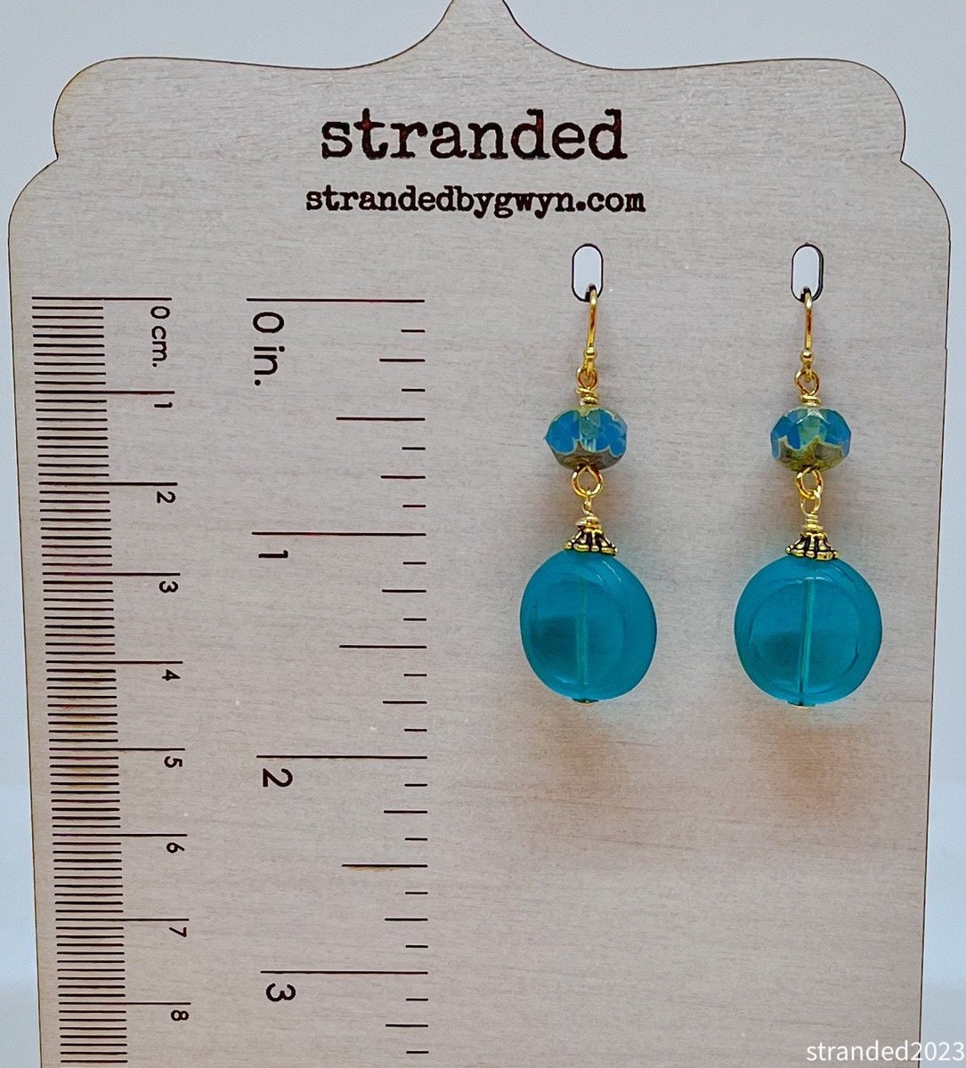 Tranquil Blue Glass Earrings