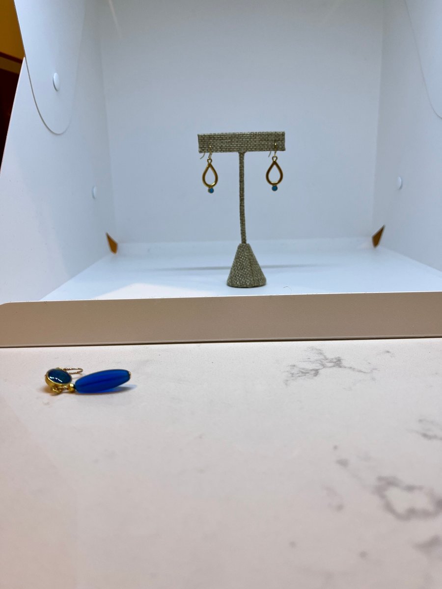 Tranquil Blue Glass Earrings