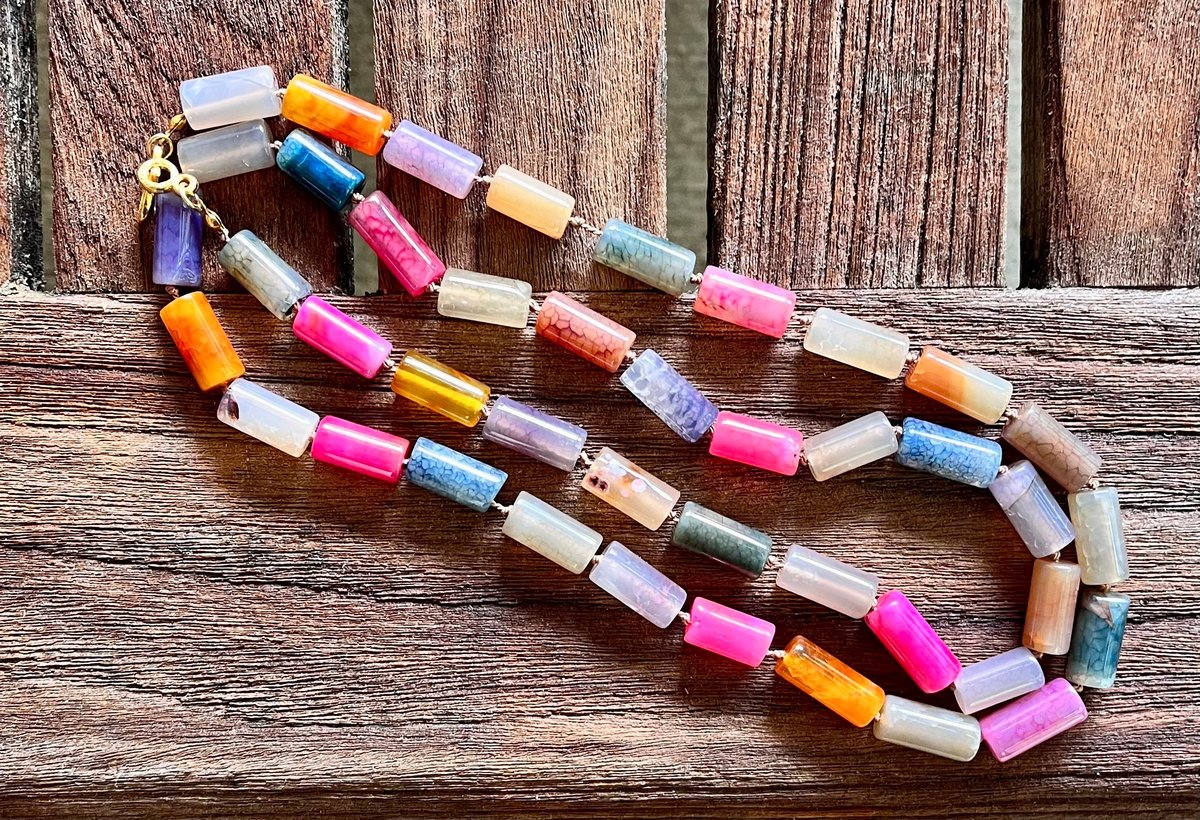Agate Tube Necklace