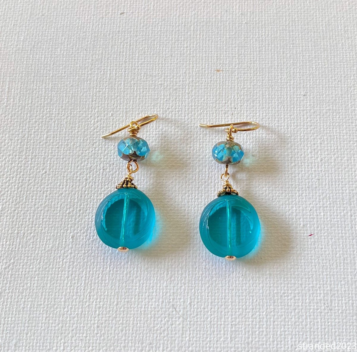 Tranquil Blue Glass Earrings