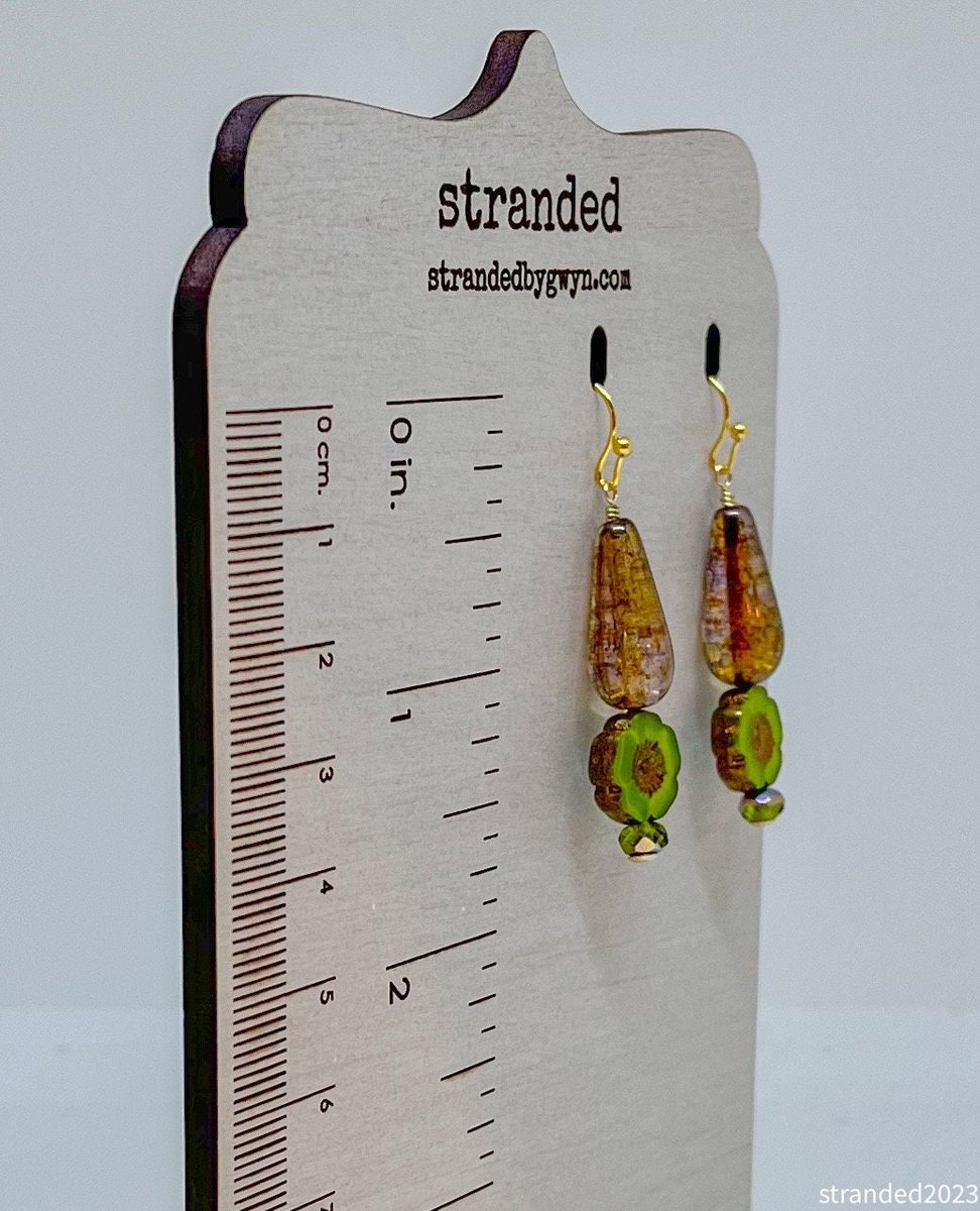 Bronze Hibiscus Earrings