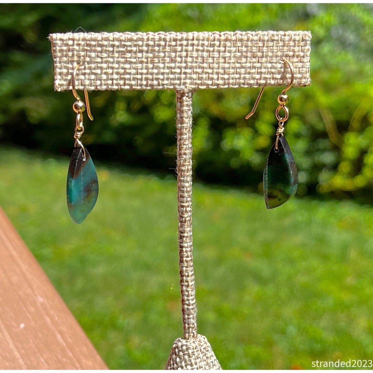 Rare Blue Opal Earrings