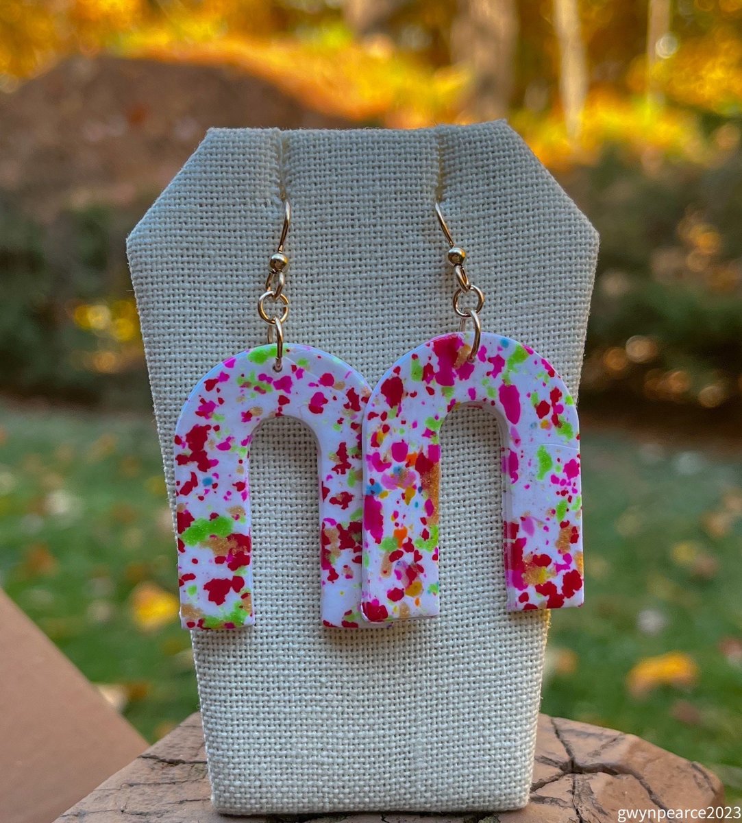 Holiday Confetti Polymer Clay Earrings