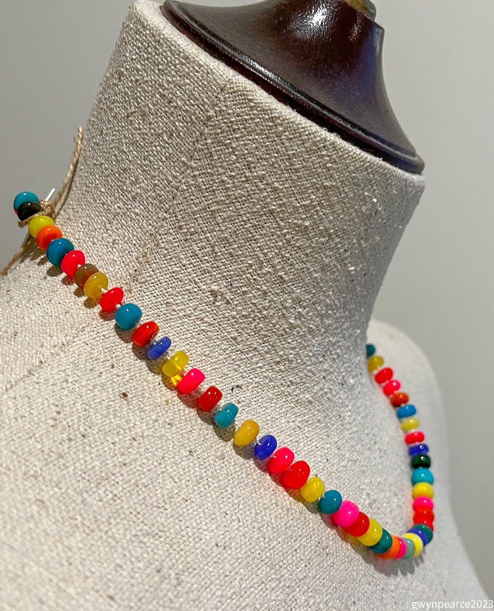 Hand-Knotted Disco Opal Necklace