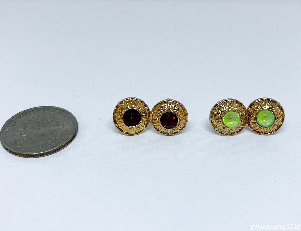 Greek Key Crystal Earrings