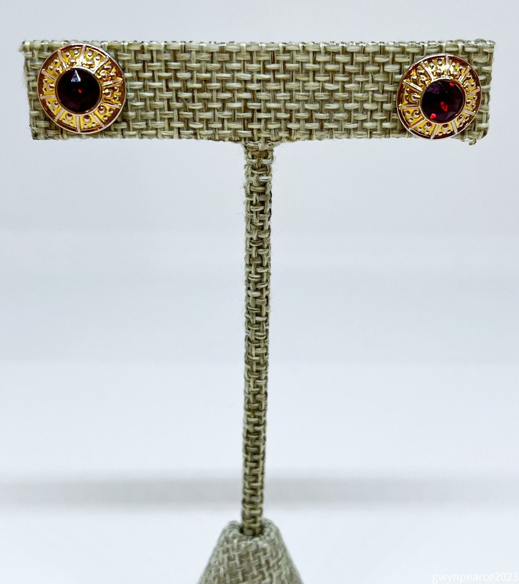 Greek Key Crystal Earrings