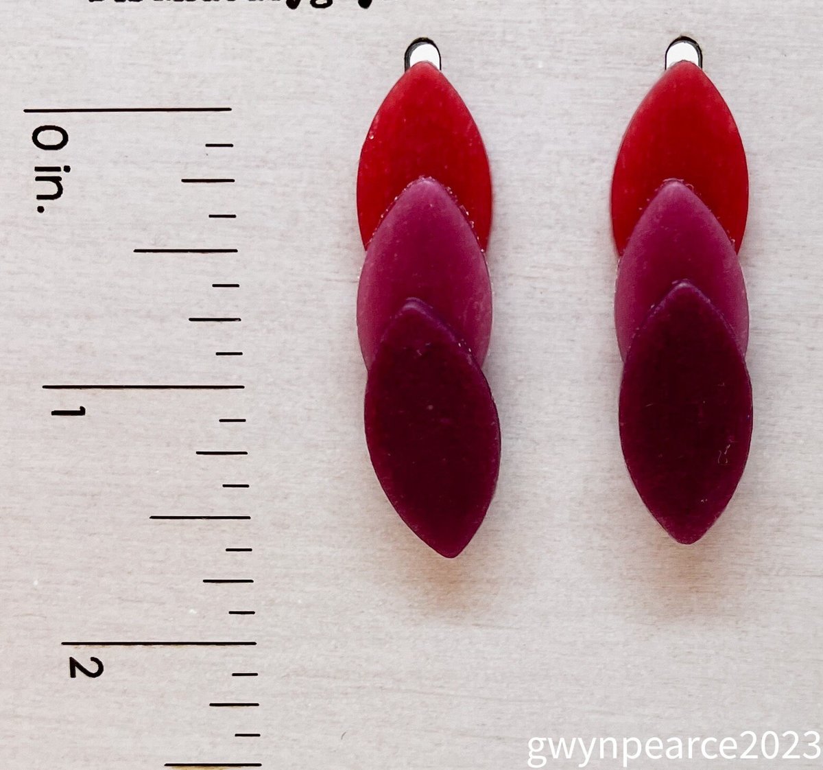 Plum Ombré Polymer Clay Earrings