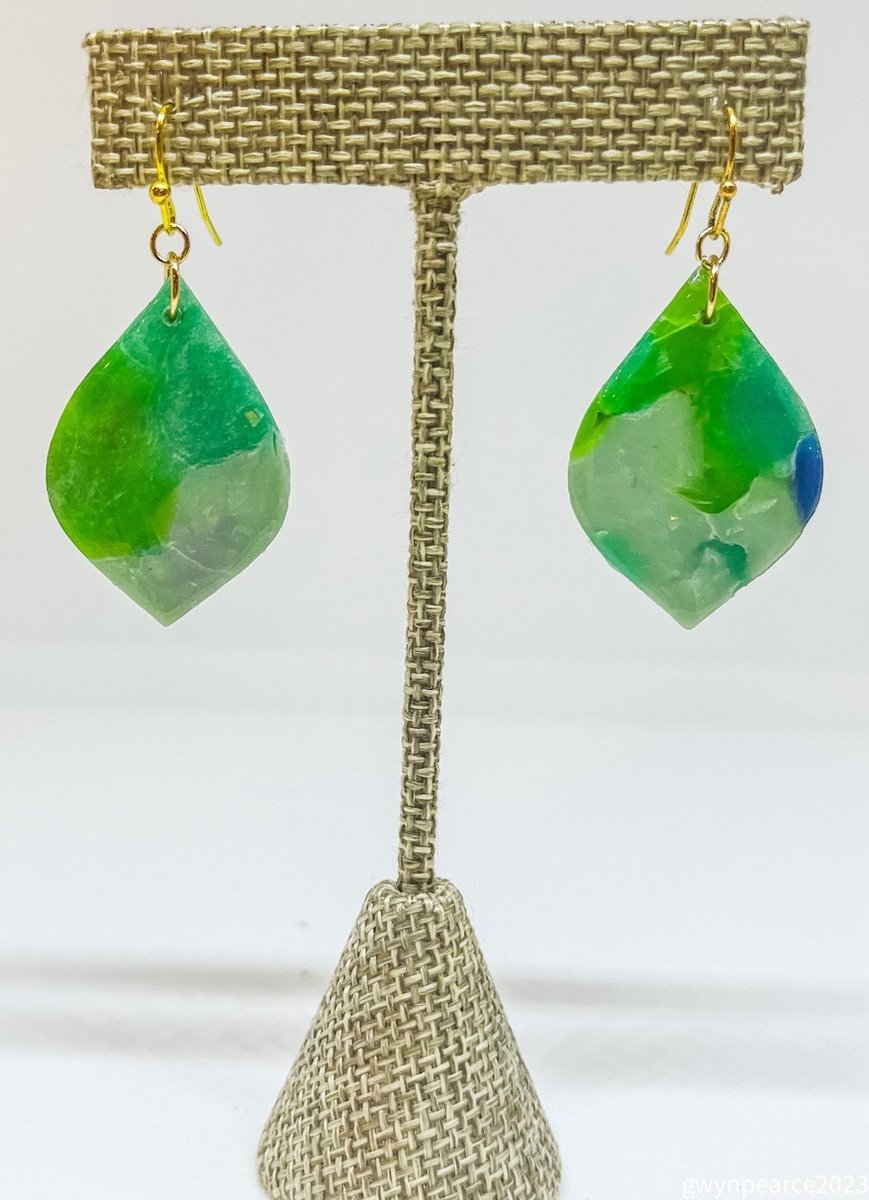 Faux Fire Agate Polymer Clay Earrings