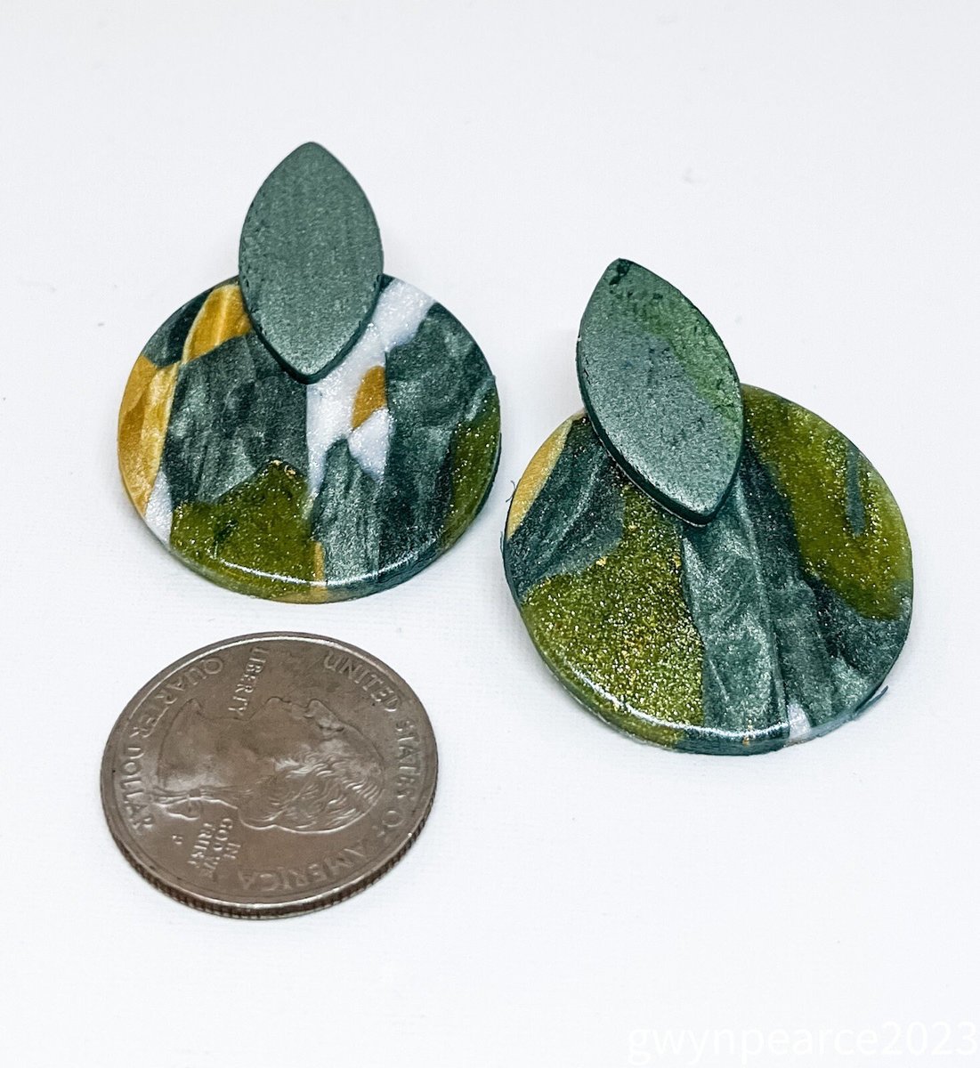 Mid Century Inspired Polymer Clay Earrings