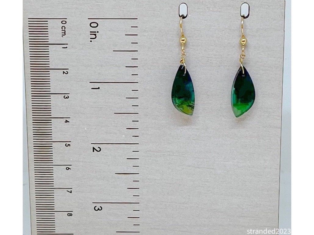 Rare Blue Opal Earrings