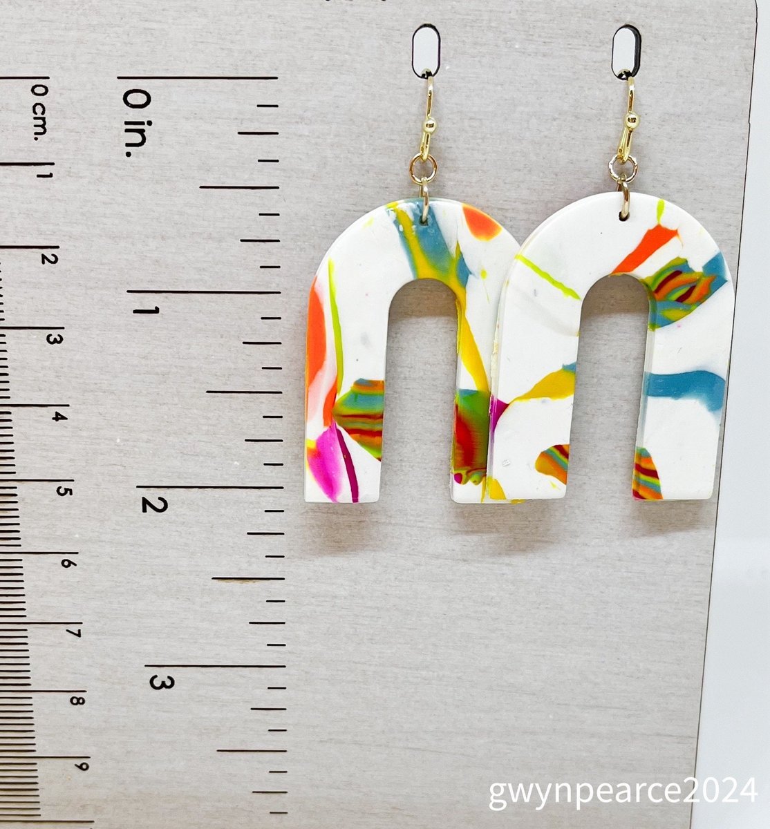 Summer Swirl Polymer Clay Earrings
