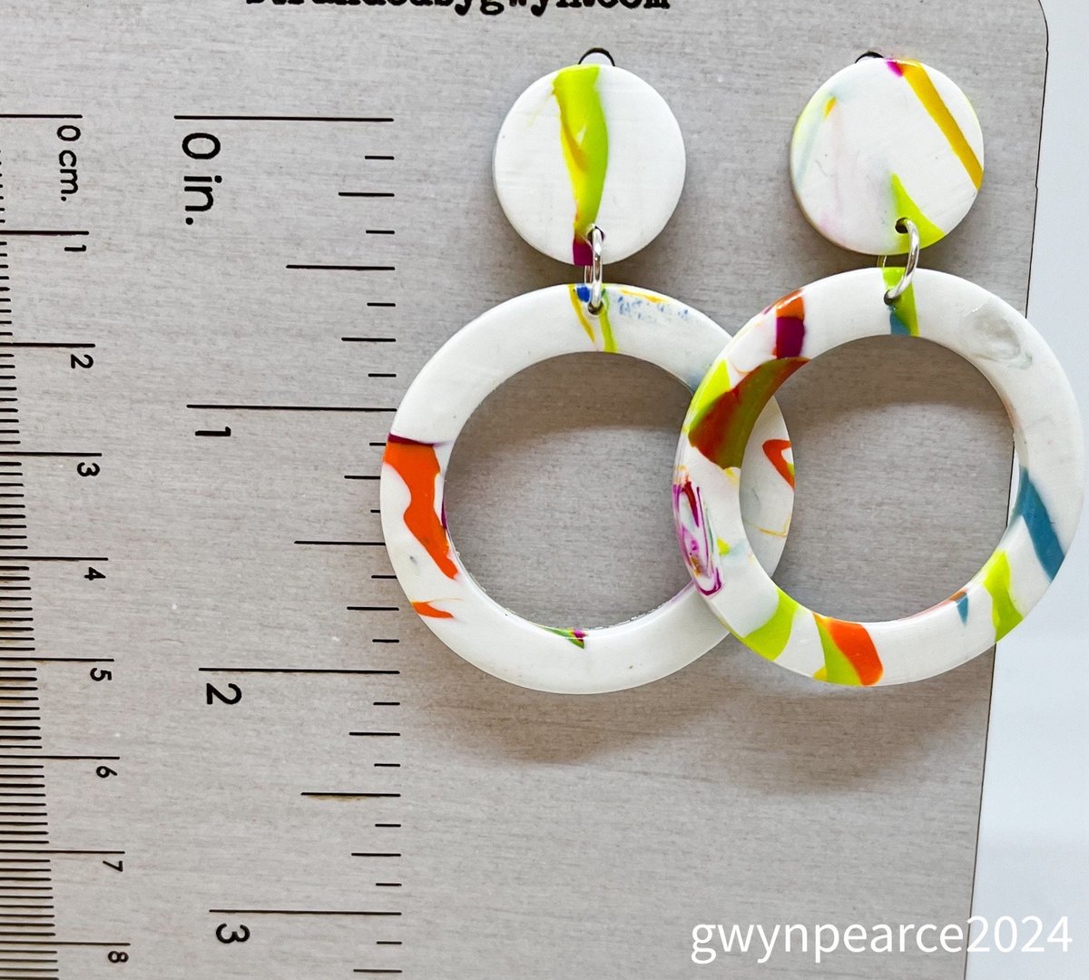 Summer Swirl Polymer Clay Earrings