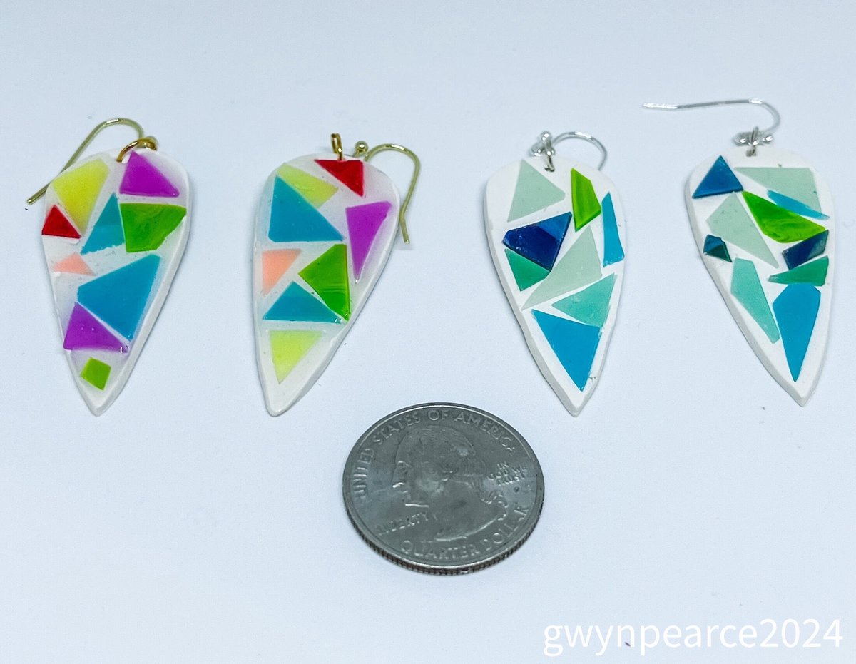 Polymer Clay Mosaic Earrings
