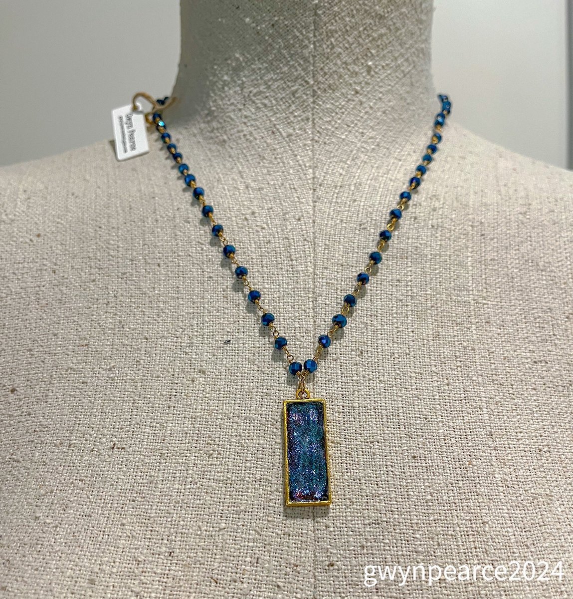 Starry Night Resin Bar Necklace