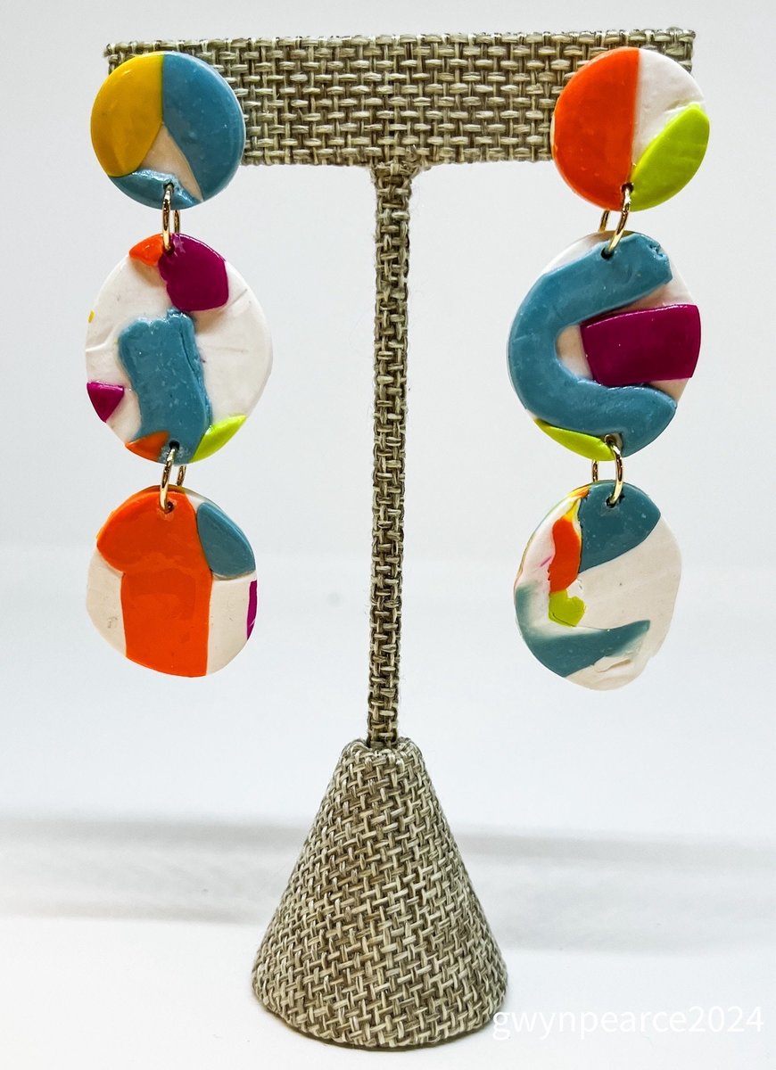 Matisse Inspired Polymer Clay Earrings