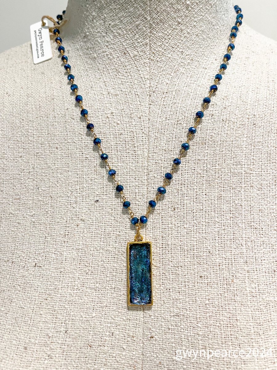Starry Night Resin Bar Necklace