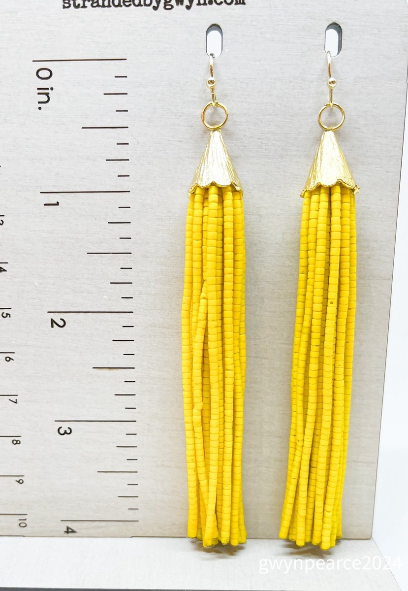Dramatic Beaded Tassel Earrings