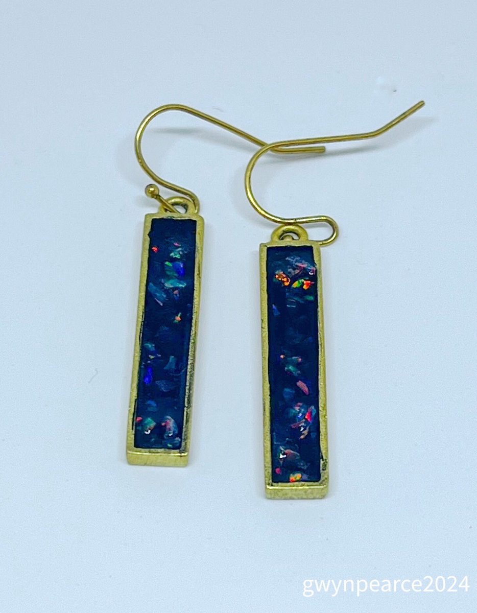 Crushed Opal Inlay Earrings