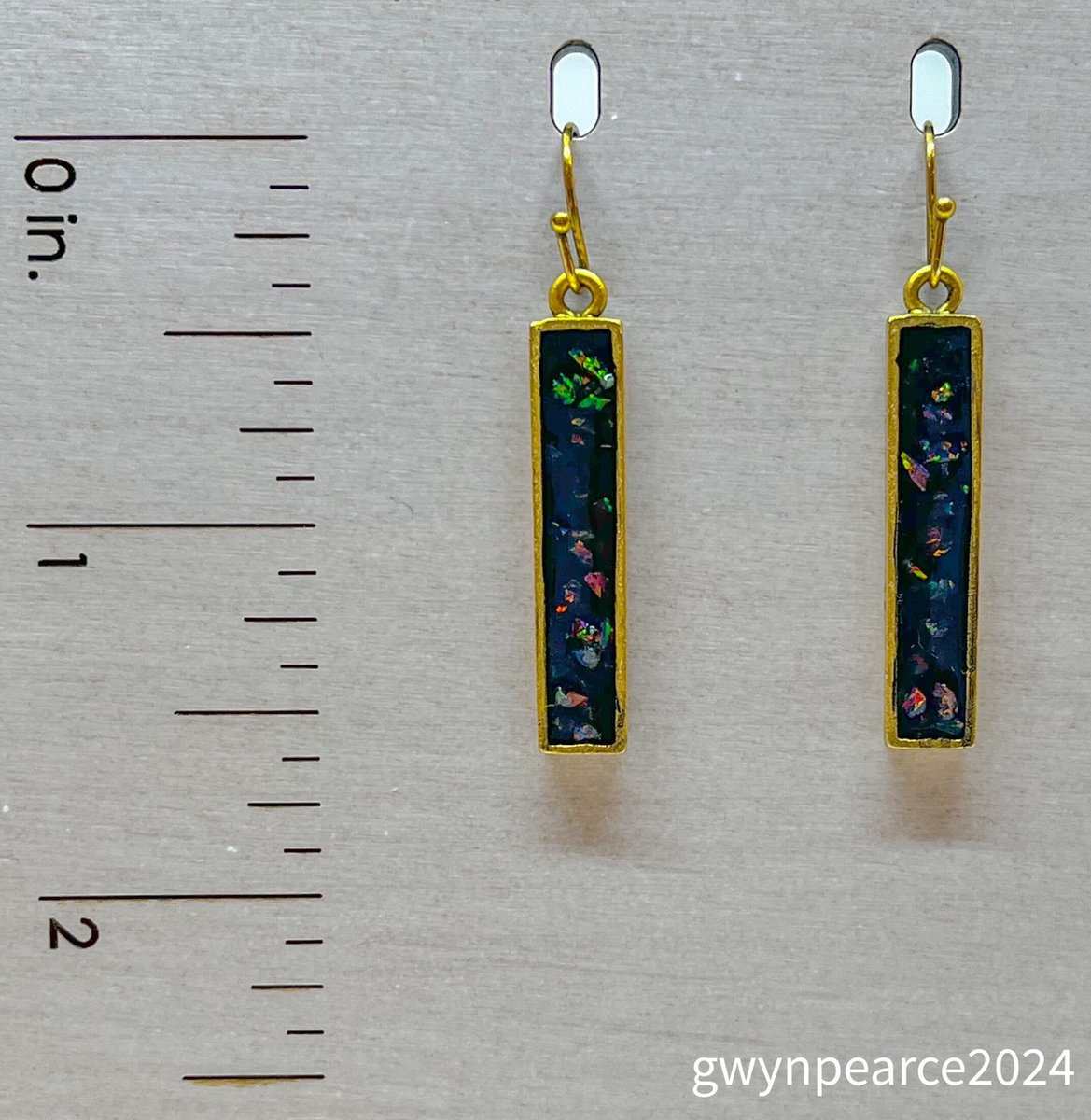 Crushed Opal Inlay Earrings