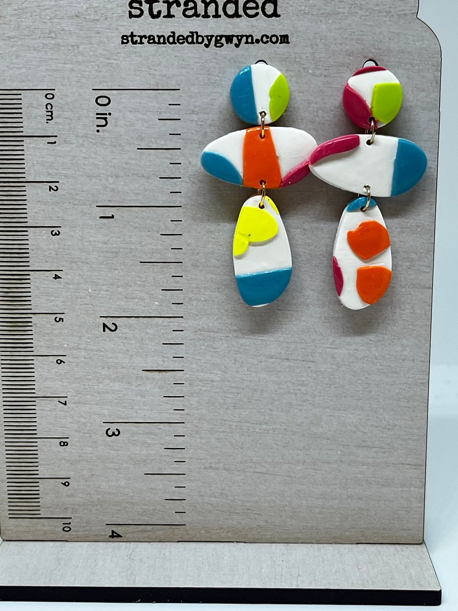 Matisse Inspired Polymer Clay Earrings