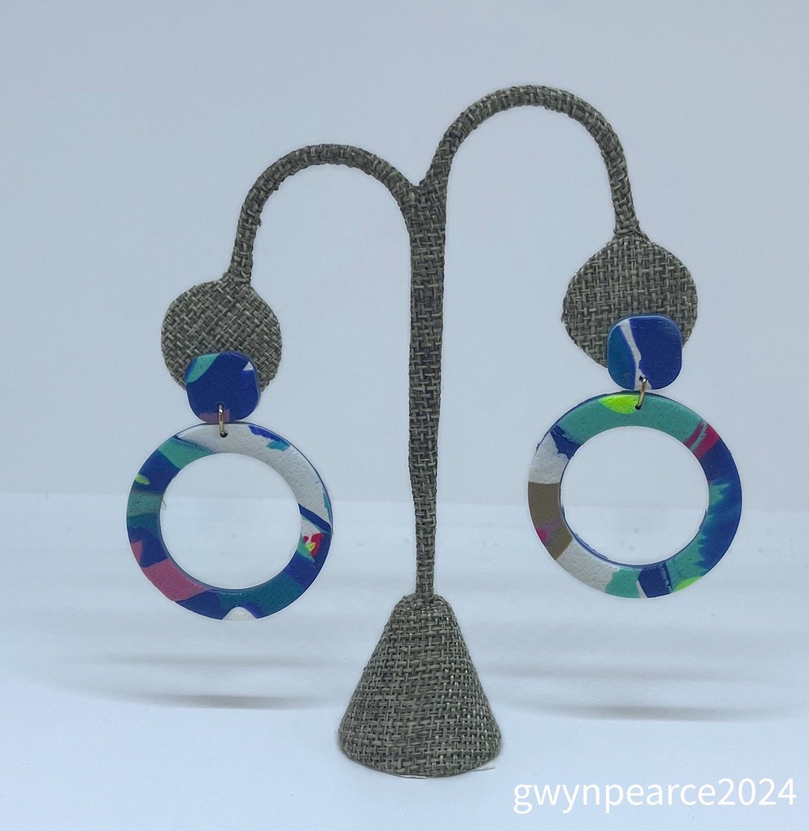 Textured Polymer Clay Hoops