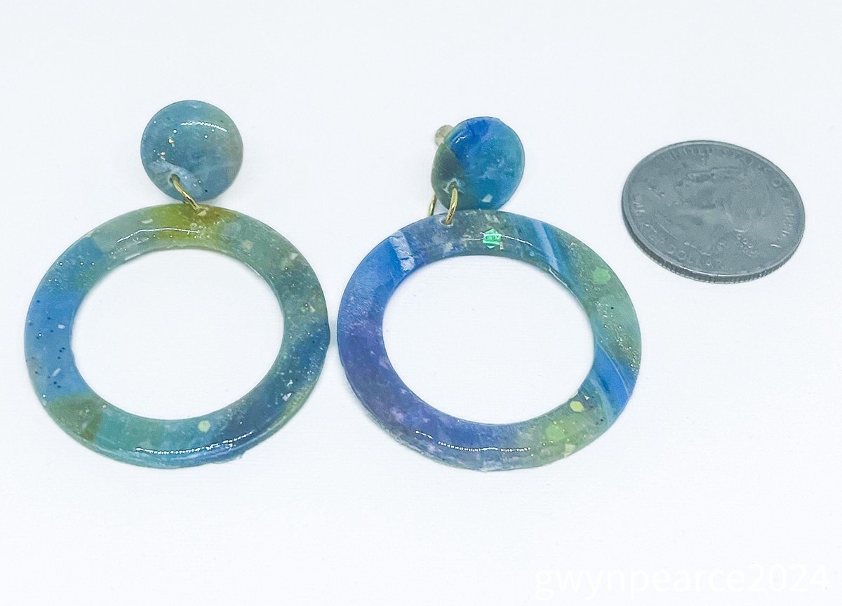 Beachside Swirl Polymer Clay Earrings