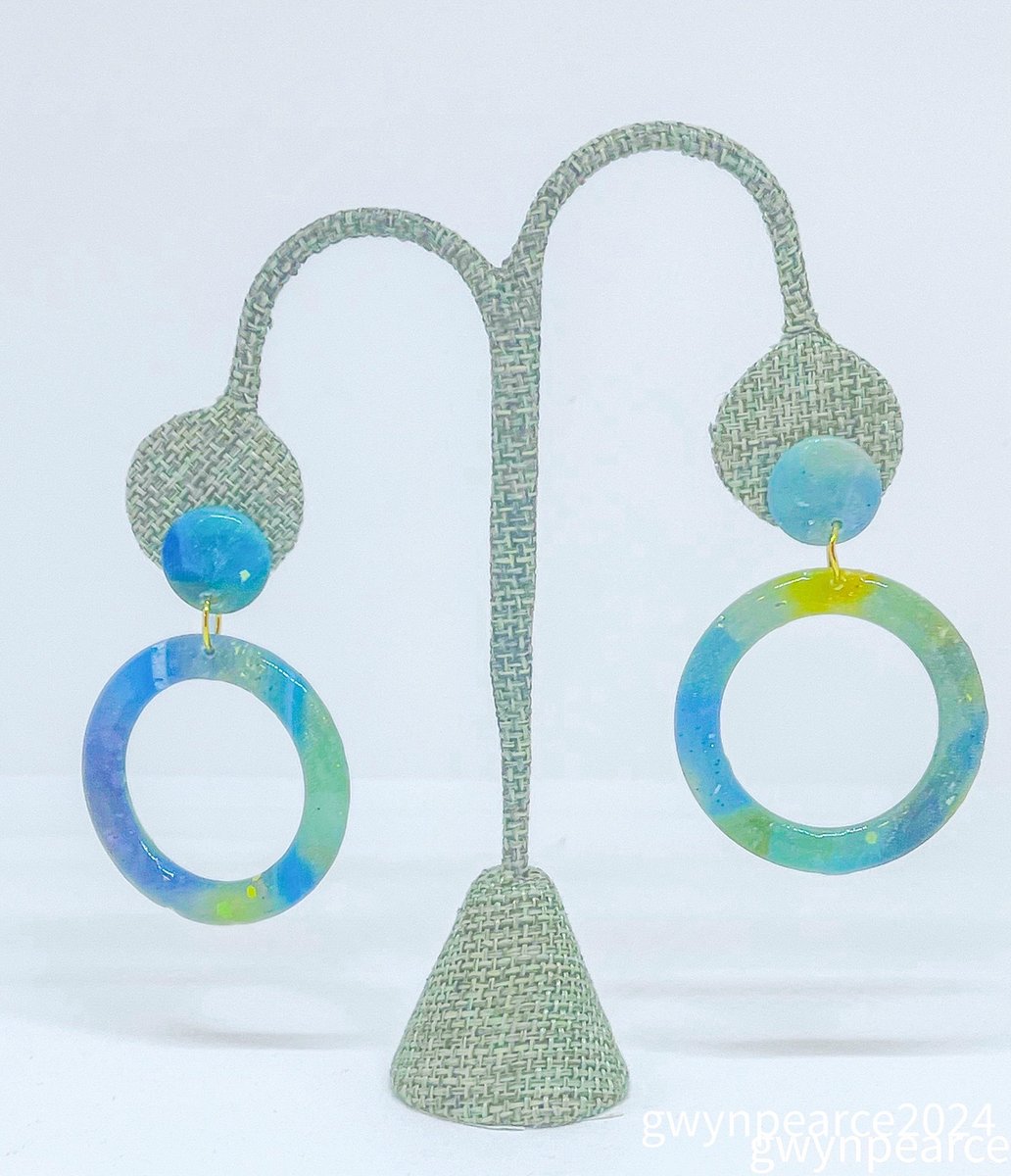 Beachside Swirl Polymer Clay Earrings