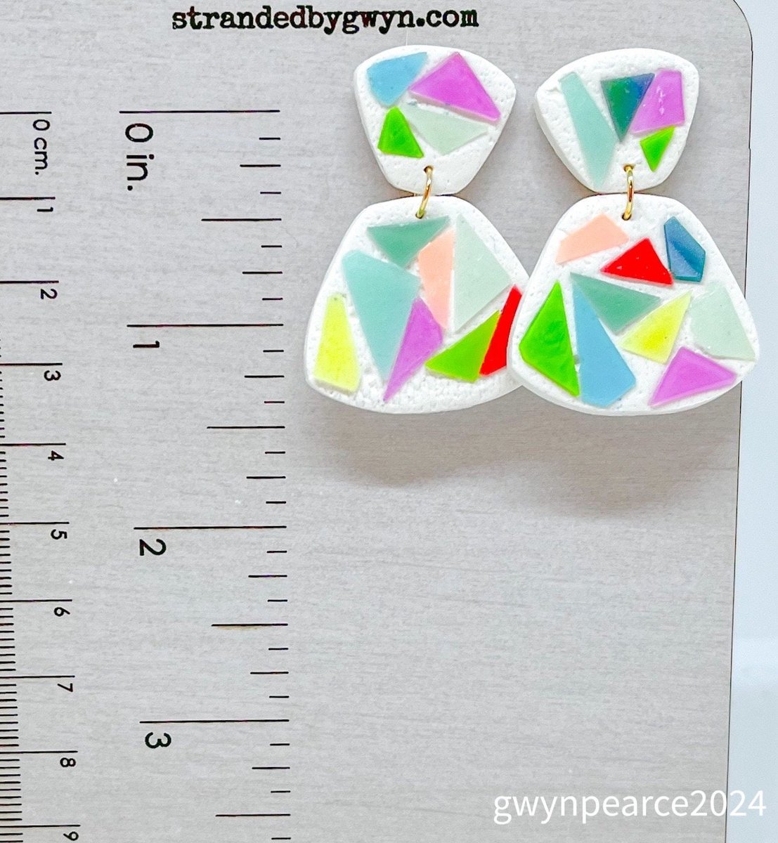Polymer Clay Mosaic Post Earrings