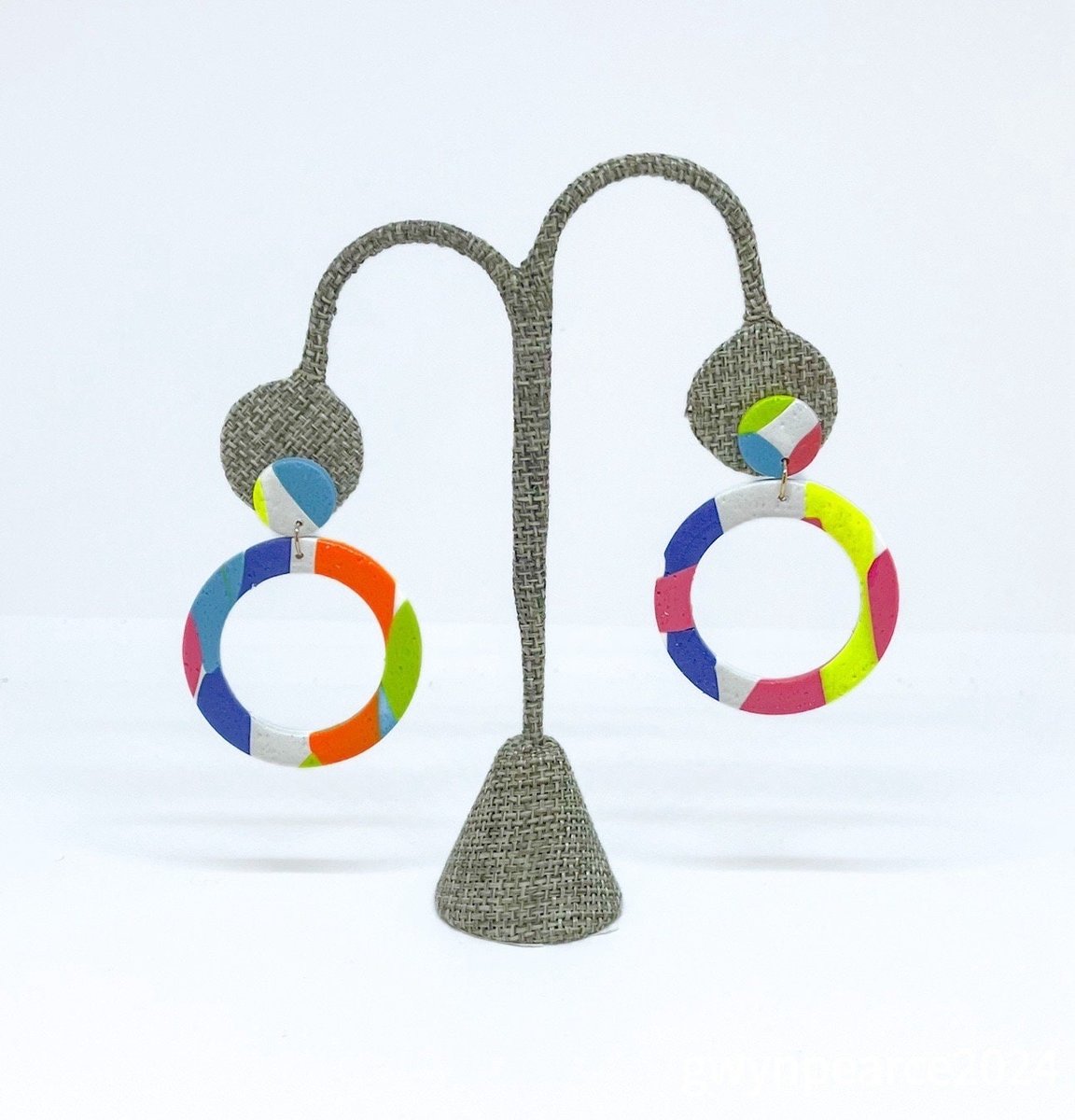 Textured Polymer Clay Hoops