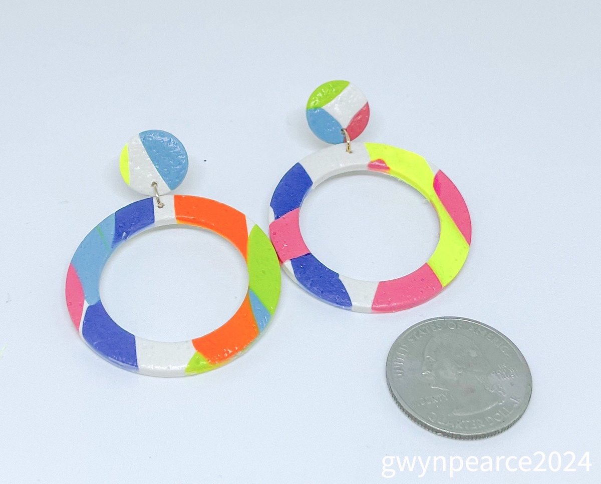 Textured Polymer Clay Hoops