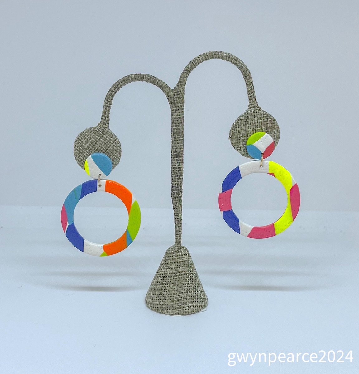 Textured Polymer Clay Hoops
